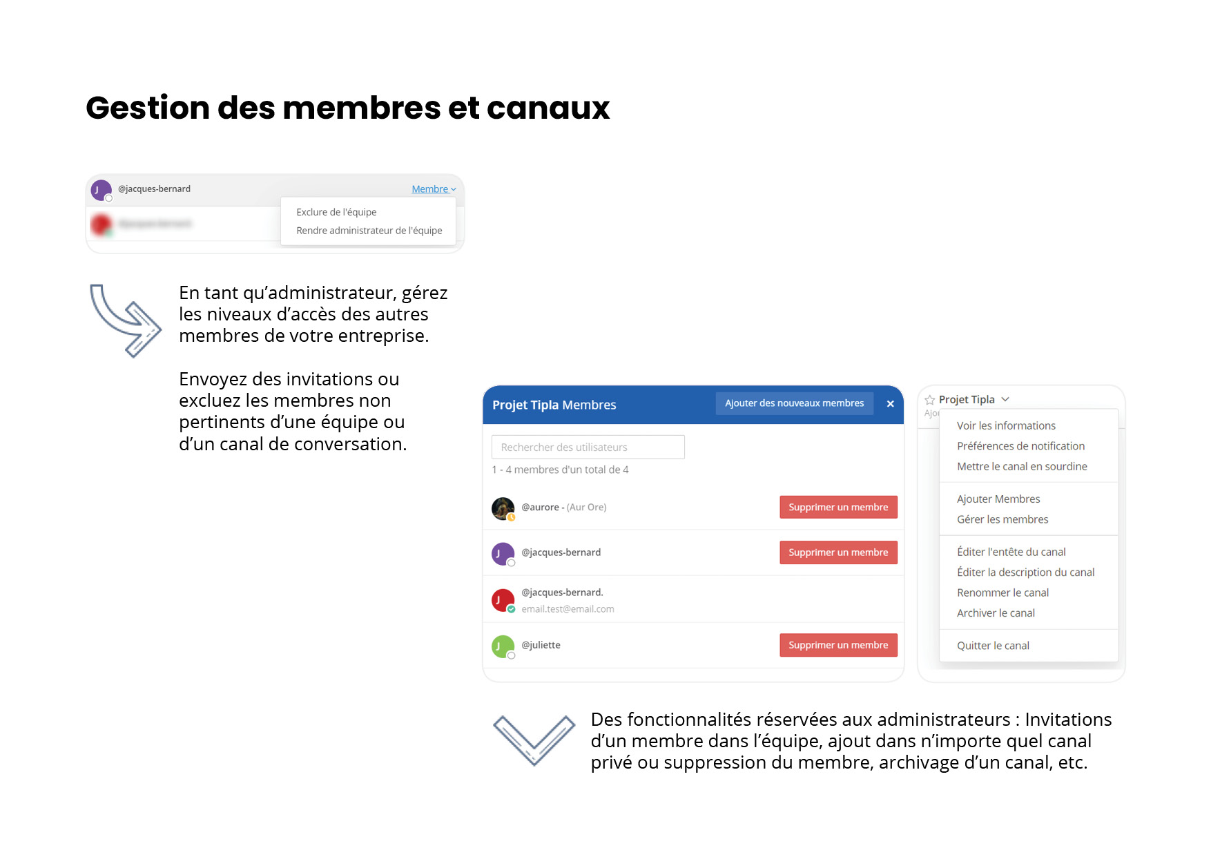 Présentation - Gestion des membres et canaux